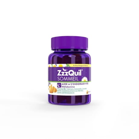 Zzzquil sommeil arome mangue banane gommes X30