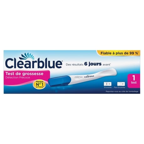 Clearblue early detection précoce test de grossesse x1