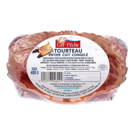 Tourteau entier cuit congelé 400g