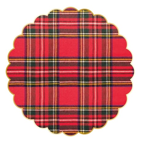 4 sous assiettes 0.34cm tartan