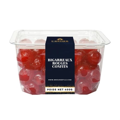 BIGARREAUX ROUGES CONFITS 400G