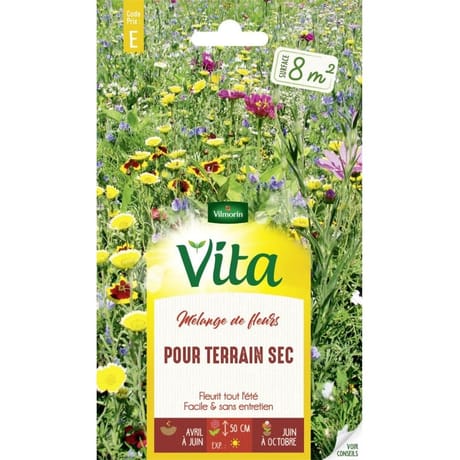Vita Vilmorin melange fleur pour terrain sec8m2