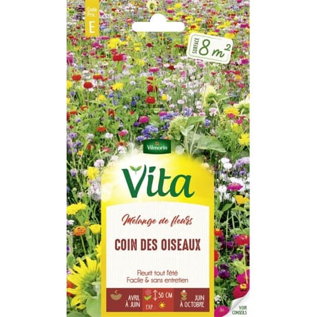 Vita Vilmorin melange fleur pour oiseaux 8m2