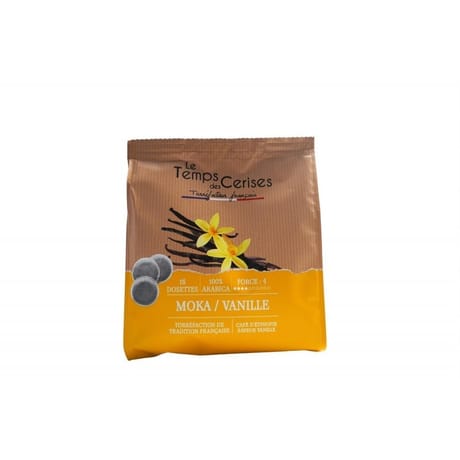 Le temps des cerises café dosettes saveur vanille x 16 112g