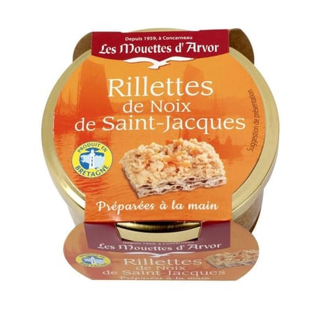 Les mouettes d'arvor rilletes de saint jaques 125g