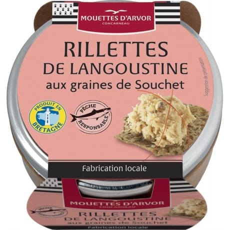 Les mouettes d'arvor rillettes de langoustine 125G