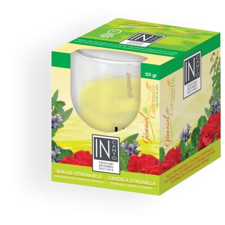 Incanto bougie citronnelle et géraniol 120g