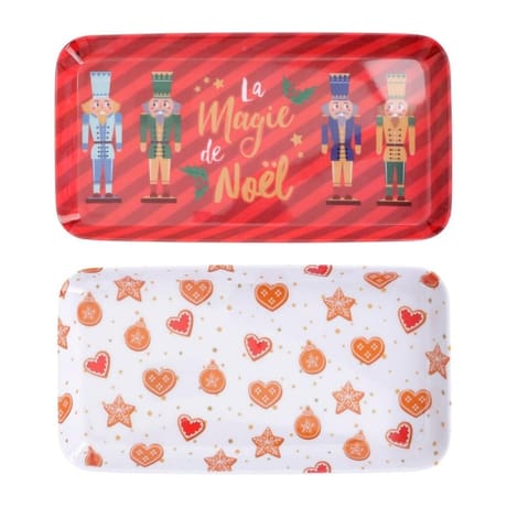 Plateau melamine 30x15cm 2ass melamine 30%  h2.2cm