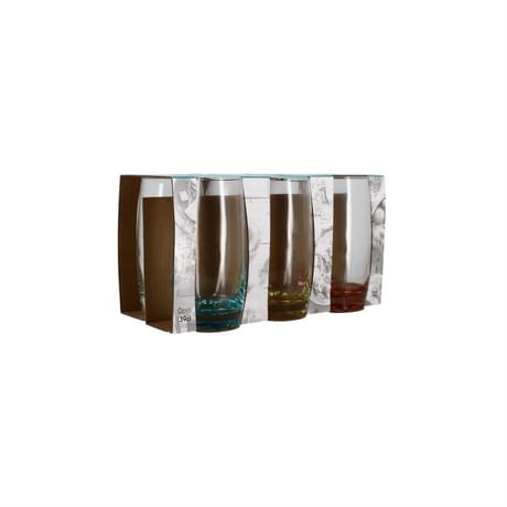 Lot de 6 gobelets marco 39cl fond couleur forme haute