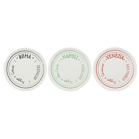 Assiette pizza 31cm en porcelaine 3 decors assortis