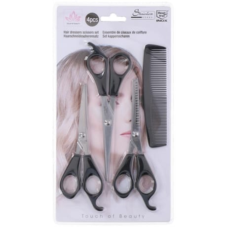 Kit de coiffure 3 ciseaux + 1 peigne