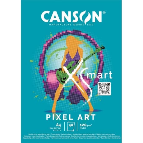 Bloc xsmart pixel art a4 120g 40 feuilles