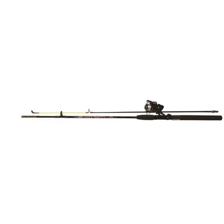 Ens. Mer 2 brins fibre de verre plein 2.10m avec moulinet fd t4