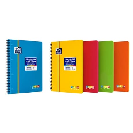 Cahier oxford color sestem intégral 222x298 180pages optik p.seyes carton