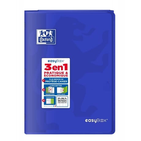 Cahier aesybook agrafe 210x297 96 pages optik p. Seyes bleu elect