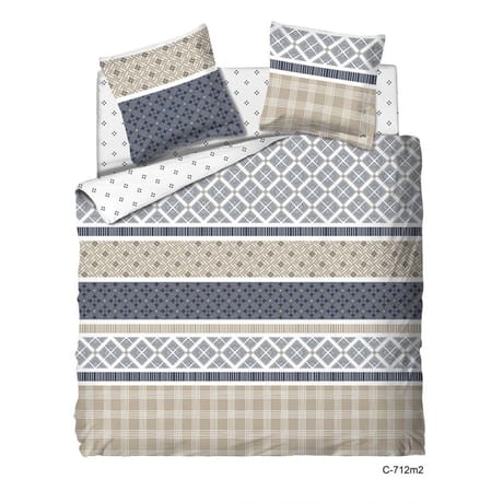 Parure housse de couette 260x240 + 2 taies 63x63 crossy