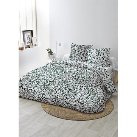 Parure housse de couette 260x240 + 2 taies 63x63 bucolique