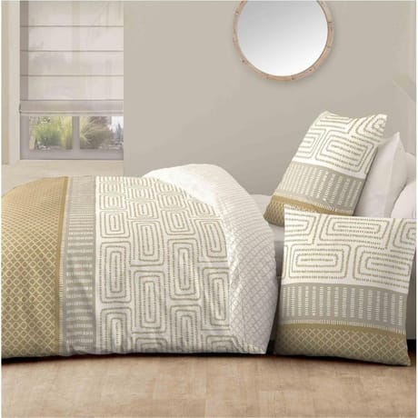 Parure housse de couette 200x200 + 2 taies 63x63 case