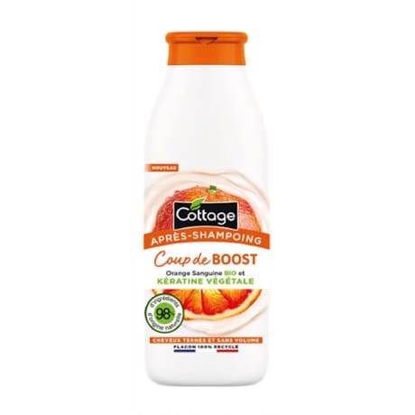 Cottage apres-shampoing coup de bopst orange sanguine bio & kératine 250ml