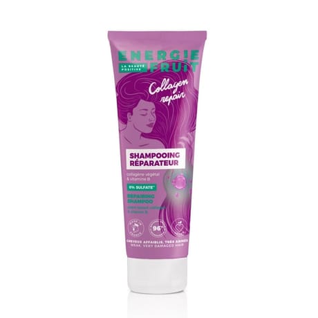 Energie fruits shampooing collagen repair sans sulfate cheveux très abimés 250ml