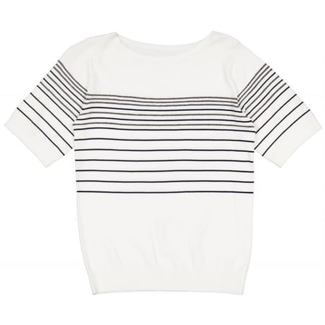 Pull manches courtes femme ECRU COMBO T50/52