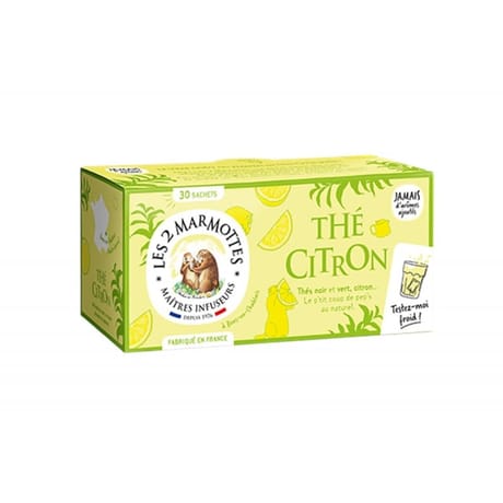 Les 2 Marmottes thé citron 60g