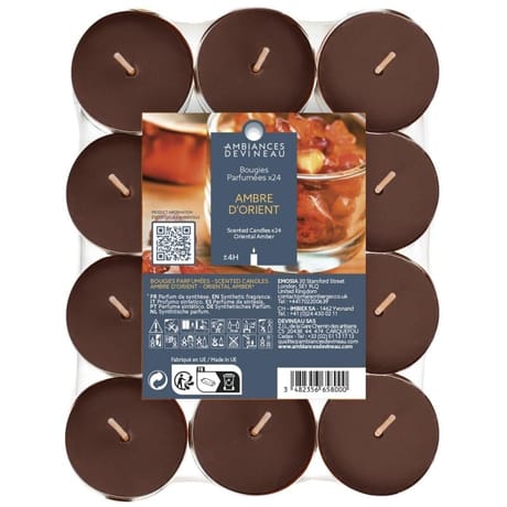 Set de 24 chauffe-plats ambre d'orient
