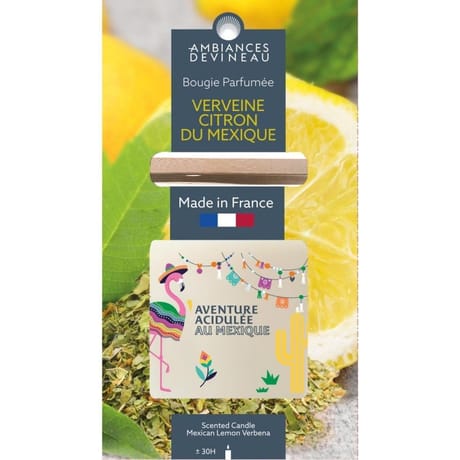 Verre ovale avec couvercle bambou verveine citron du mexique