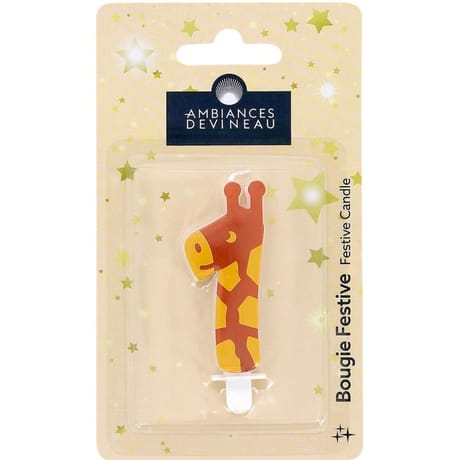 Bougie chiffre ludique animaux n°1
