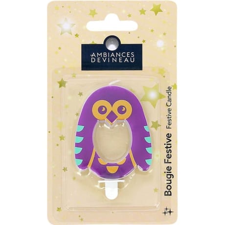 Bougie chiffre ludique animaux n°10