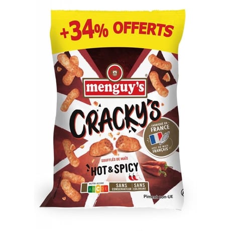 Menguy's cracky's soufflé hot et spicy 180g + 34% - 242g