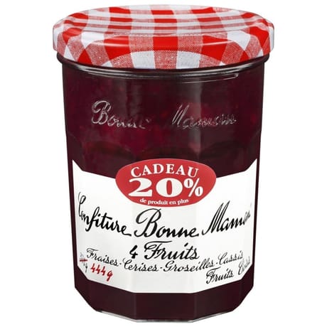 Bonne Maman confiture 4 fruits bocal 370g + 20% cadeau