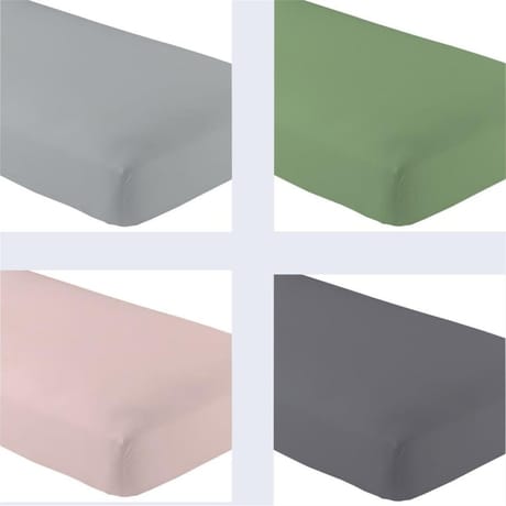 Drap housse microfibre 140x190 cm gris - vert -rose - gris foncé