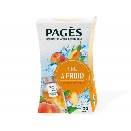 Pages thé noir glacé saveur pêche x20s - 40g