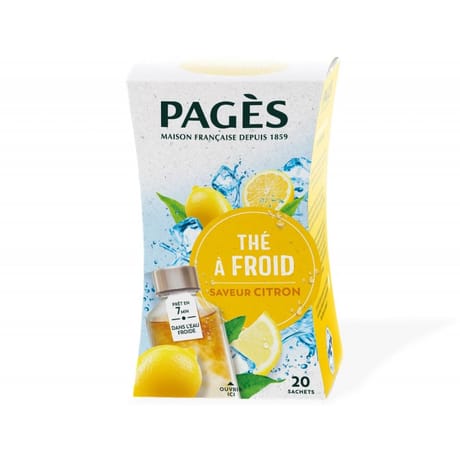 Pages thé noir glacé saveur citron x20s 40g