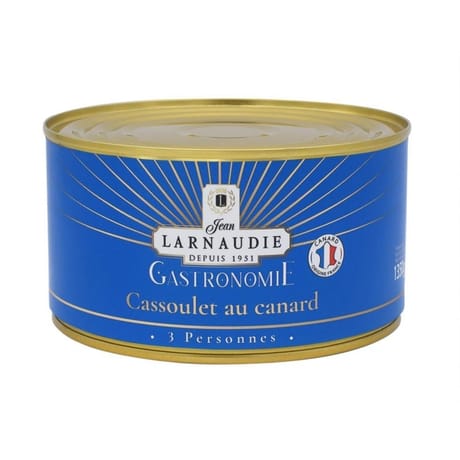 Jean larnaudie cassoulet au canard france gastronomie boite 8/6 1350g