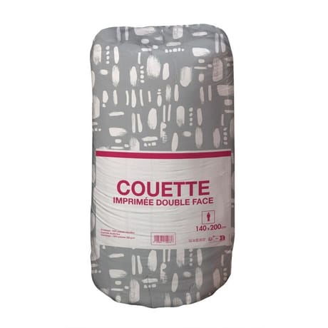 Couette 140x200cm microfibre imprimée premier prix double face