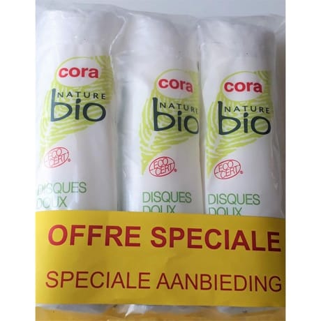 Nature bio disques doux à démaquiller coton lot de 3 x 70