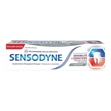 Sensodyne dentifrice sensibilité & gencives blancheur 75ml