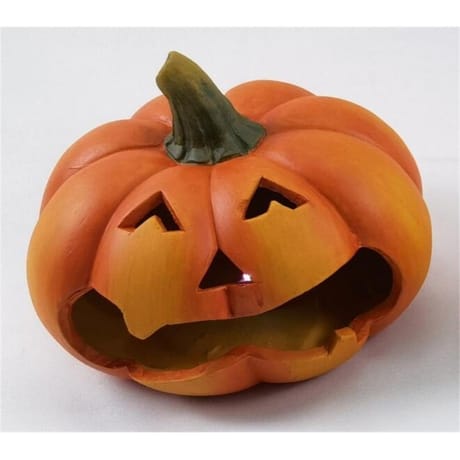 Citrouille terre cuite avec led 17.3x16.9X14CM