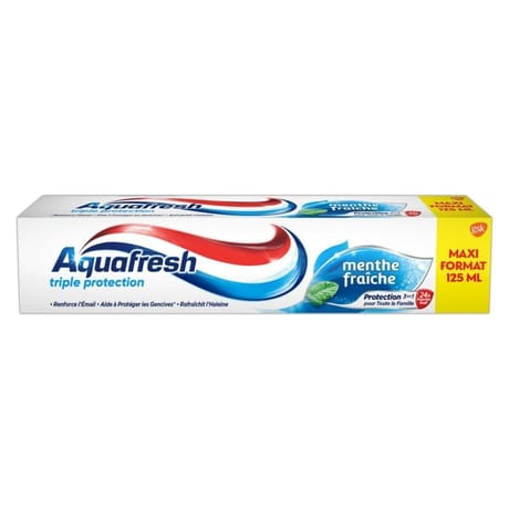 Aquafresh dentifrice triple protection menthe fraîche 125ml