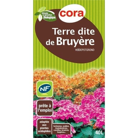Cora terre dite de bruyère utilisable en agriculture biologique 40l