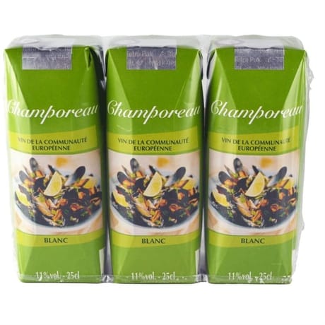 Champoreau vce blanc briquettes 3 x 25 cl 11% Vol.