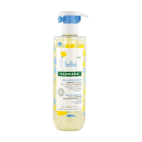Klorane bébé gel lavant doux au calendula apaisant corps et cheveux 500ml