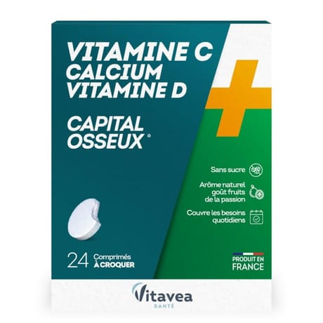 Nutrisanté vitamine C + D + Calcium comprimés x24