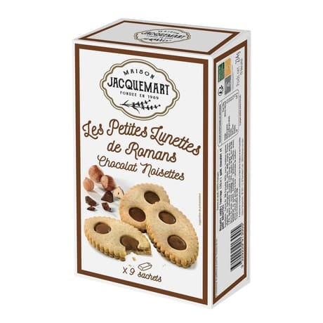 Les douceurs de jacquemart mini lunettes fourrées choco noisettes 234g
