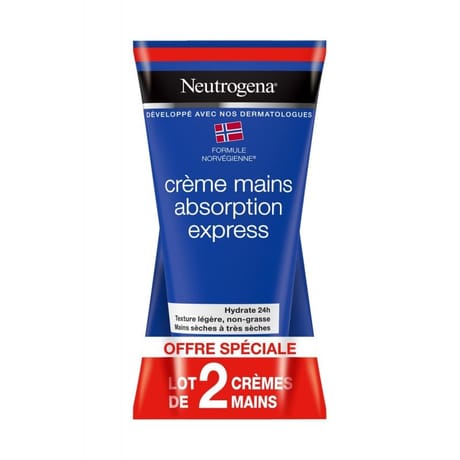 Neutrogena duo creme mains hydratation et confort 2x75ml