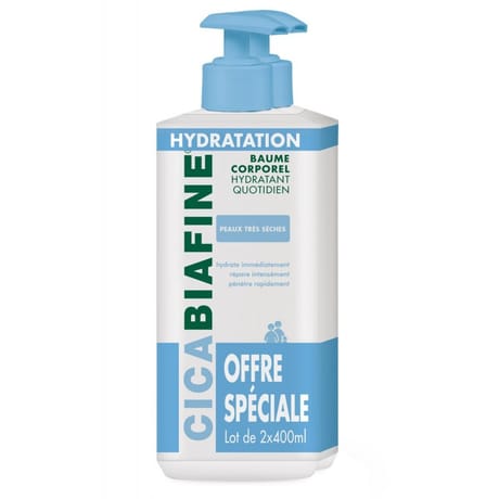 Cicabiafine baume corporel hydratant quotidien 400ml x2
