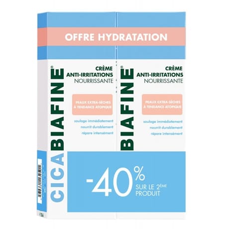 Cicabiafine crème anti-irritations nourrissante 2x20ml