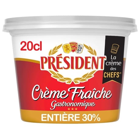 Président crème fraîche entière épaisse 30% mg 20cl/196g